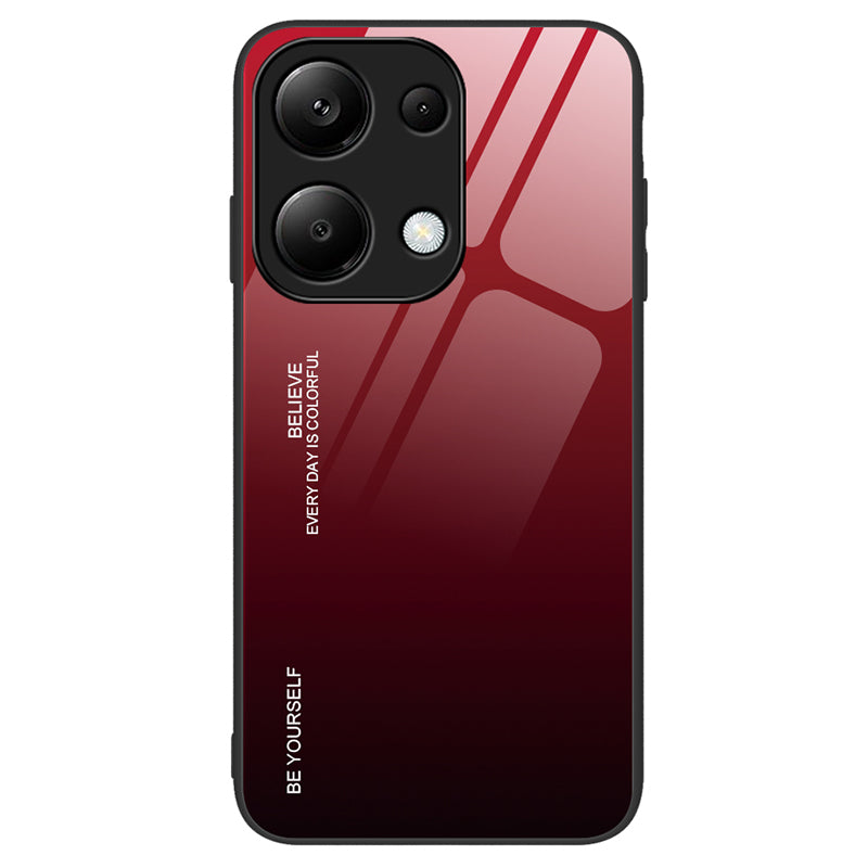 For Xiaomi Redmi Note 13 Pro 4G / Poco M6 Pro 4G Cell Phone Case Tempered Glass+PC+TPU Gradient Cover For Xiaomi Redmi Note 13 Pro 4G / Poco M6 Pro 4G Cell Phone Case Tempered Glass+PC+TPU Gradient Cover